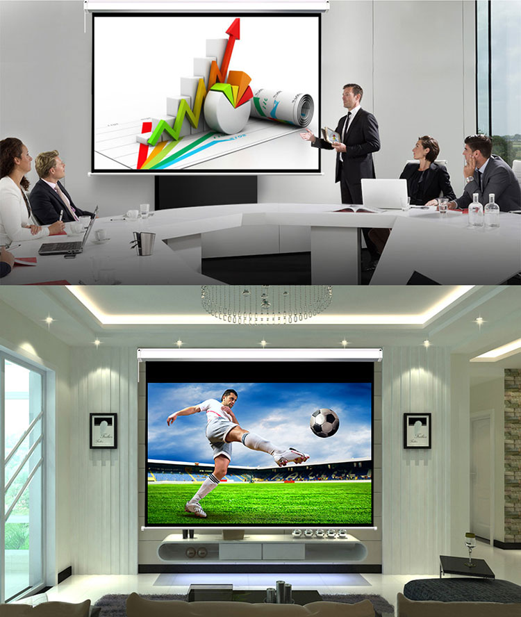 电动投影幕家庭、会议室应用