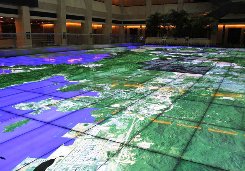 珠海国土资源局地面投影互动场景